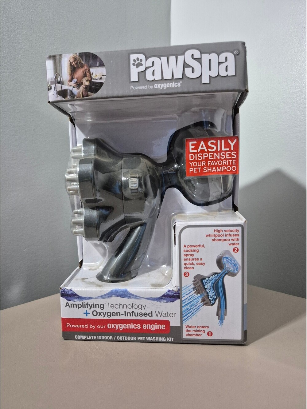 Oxygenics PawSpa Pet Washing Kit Indoor Outdoor Dog Wash Sprayer